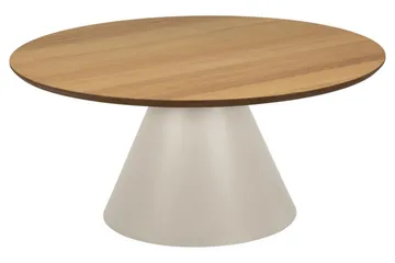 Soli 85 cm Rundt Sofabord i Lyst Tre - Brun - Møbler - Bord - Sofabord & salongbord