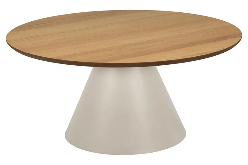Soli 85 cm Rundt Sofabord i Lyst Tre, Brun