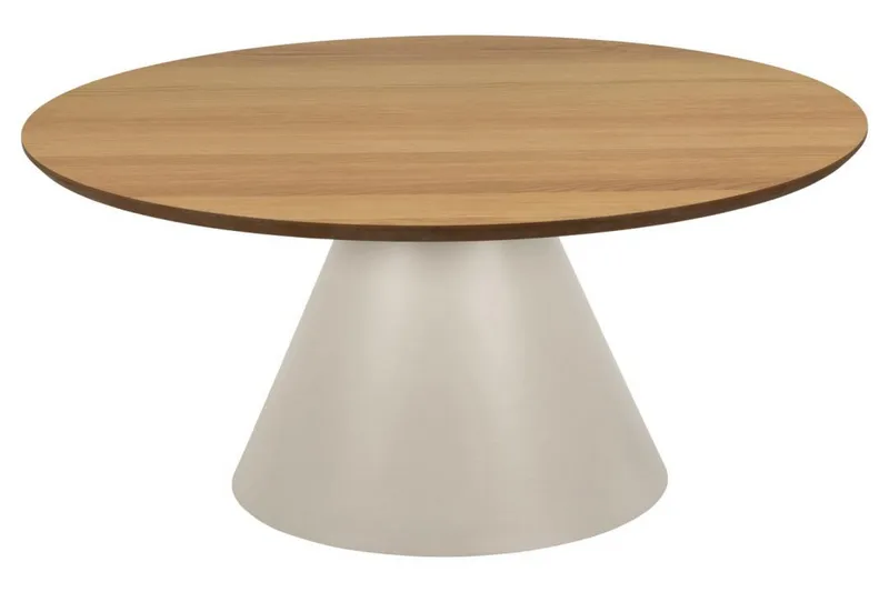 Soli 85 cm Rundt Sofabord i Lyst Tre - Brun - Møbler - Bord - Sofabord & salongbord