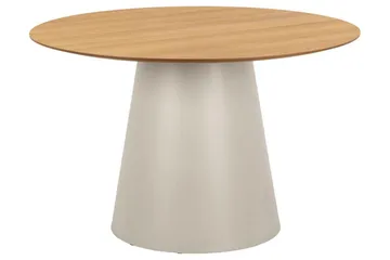 Soli Rundt Spisebord 120 cm med Eik- og Metalllook - Brun - Møbler - Bord - Spisebord & kjøkkenbord