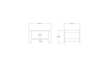 Sorin Stuebord 69,8 cm - Hvit - Møbler - Bord - Sofabord & salongbord