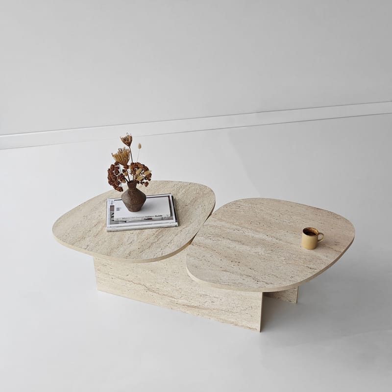Sovranor sofabord 125 cm - Travertin - Møbler - Bord - Sofabord & salongbord
