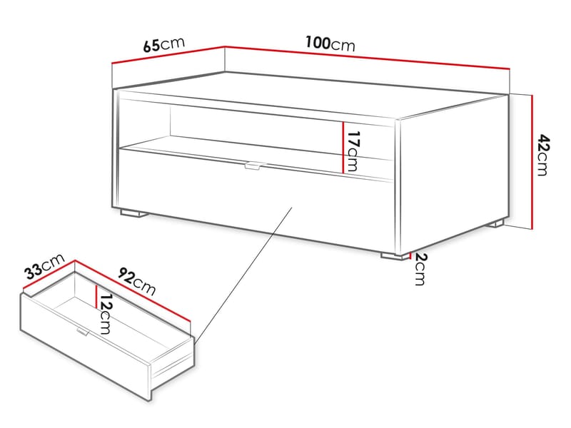 Sovren Sofabord 100 cm - Brun - Møbler - Bord - Sofabord & salongbord