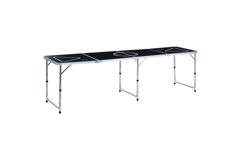 Foldbart ølpongbord 240 cm svart - Beer pong bord - Spillebord