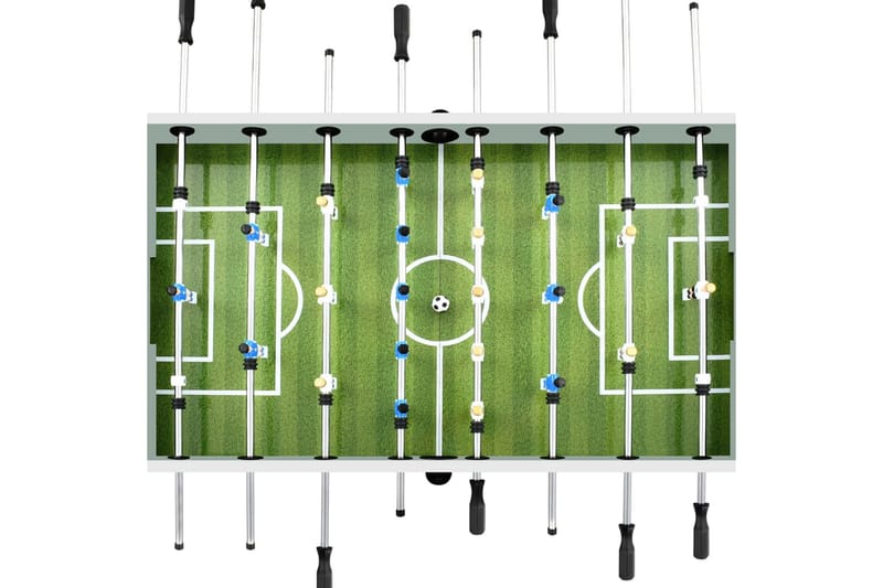 Fotballbord stål 60 kg 140x74,5x87,5 cm hvit - Spillebord - Fotballbord