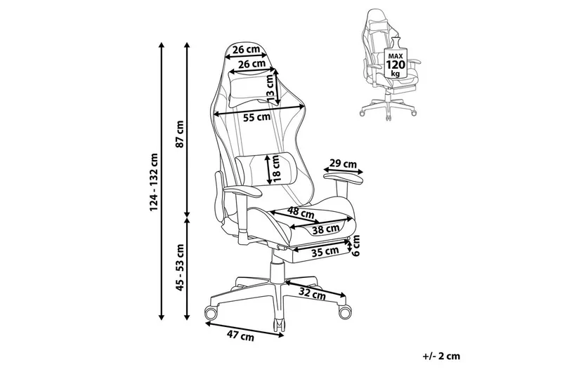 Gamingstol Victory Svart/Hvit - Svart/Hvit - Møbler - Bord - Spillebord