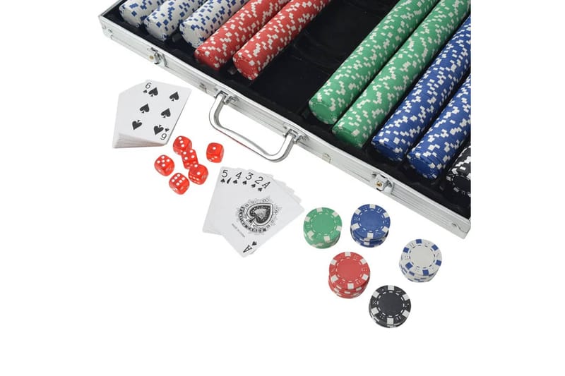 Pokersett med 1000 sjetonger aluminium - Spillebord - Pokerbord