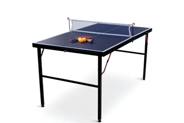 Sammenleggbart mini bordtennisbord inkl. nett, 2 racketer og baller 137x76 cm - Blå - Møbler - Bord - Spillebord