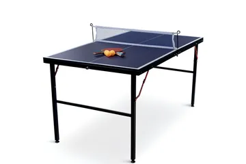 Sammenleggbart mini bordtennisbord inkl. nett, 2 racketer og baller 137x76 cm - Blå - Møbler - Bord - Spillebord