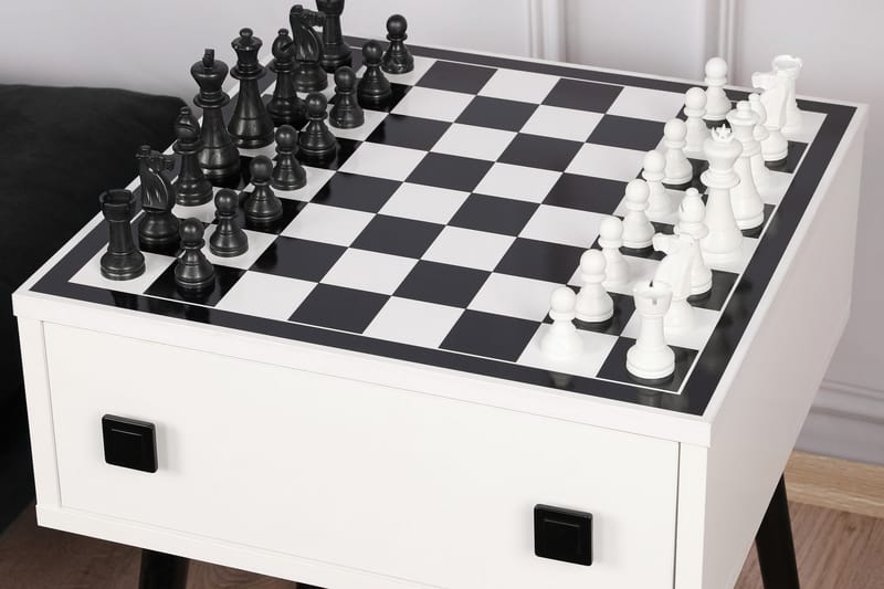Sjakkbrett Erner 50 cm - Hvit / Svart - Sjakkbord - Spillebord