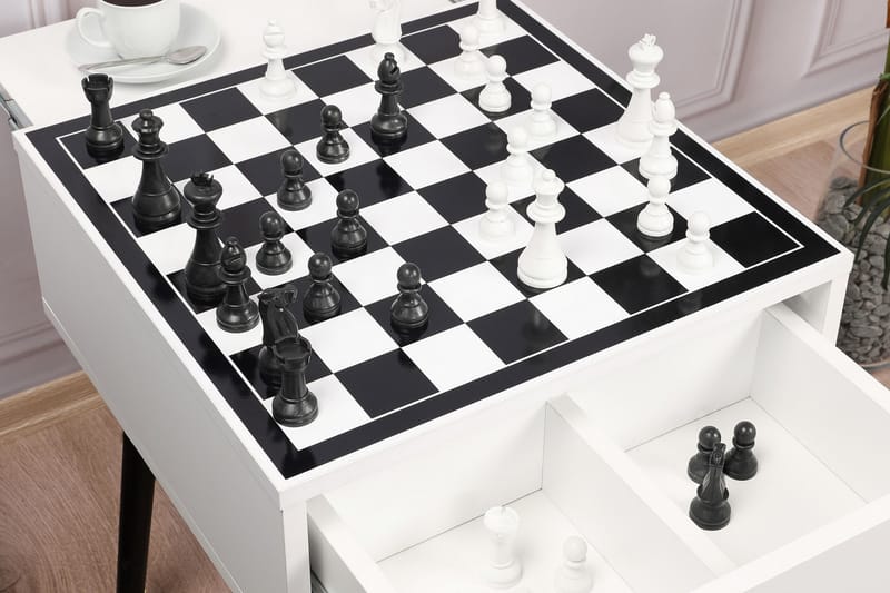 Sjakkbrett Erner 50 cm - Hvit / Svart - Sjakkbord - Spillebord