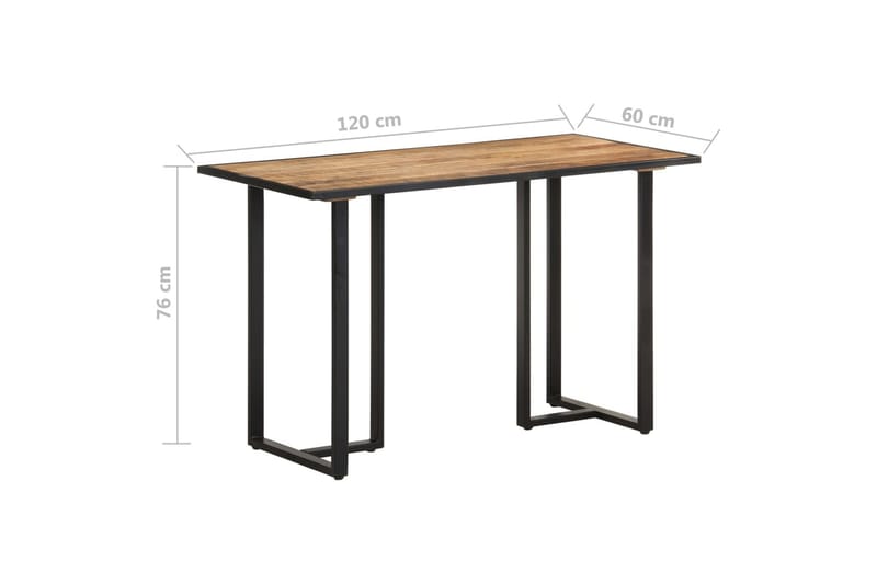 Spisebord 120 cm grovt heltre mangotre - Brun - Spisebord & kjøkkenbord