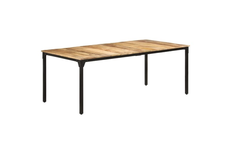 Spisebord 200x100x76 cm grovt mango - Brun - Spisebord & kjøkkenbord