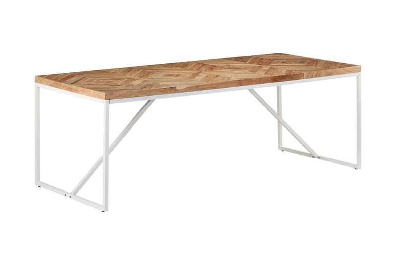 Spisebord 200x90x76 cm heltre akasie og mango - Brun - Spisebord & kjøkkenbord