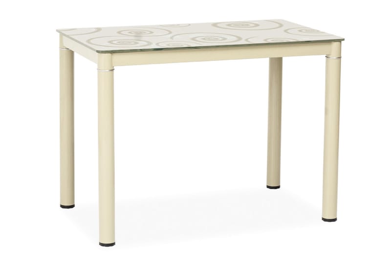Spisebord Alatao 100 cm - Glass/Beige - Spisebord & kjøkkenbord