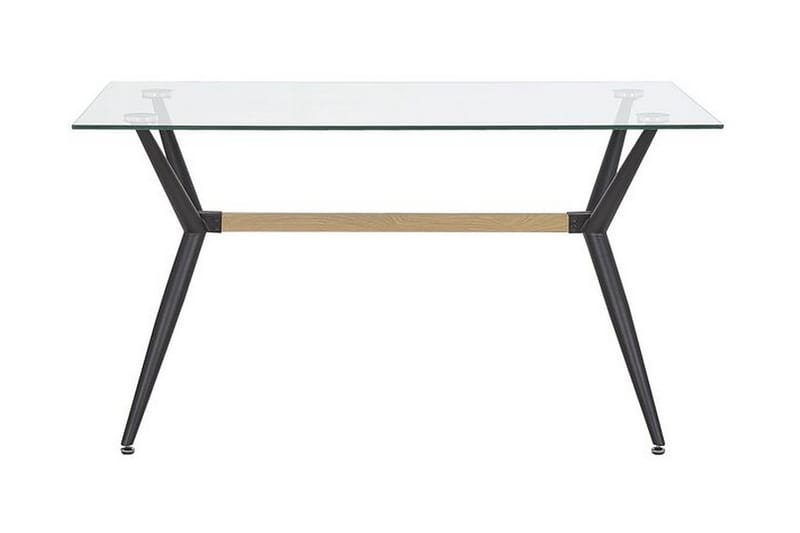 Spisebord Aramina 140 cm - Glass/Svart - Spisebord & kjøkkenbord