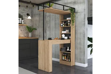 Spisebord Beloumont Valnøtt / Svart - Svart/Mørkebrun - Møbler - Bord - Spisebord & kjøkkenbord