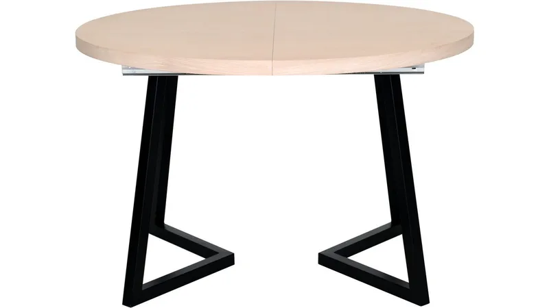 Spisebord Brisjö inkl 2 Tillegg Ø120 - 200 cm - Hvitpigmentert - Møbler - Bord - Spisebord & kjøkkenbord