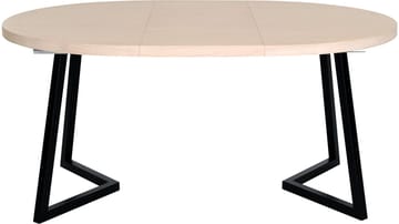 Spisebord Brisjö inkl 2 Tillegg Ø120 - 200 cm - Hvitpigmentert - Møbler - Bord - Spisebord & kjøkkenbord