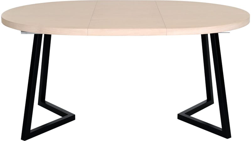 Spisebord Brisjö inkl 2 Tillegg Ø120 - 200 cm - Hvitpigmentert - Møbler - Bord - Spisebord & kjøkkenbord