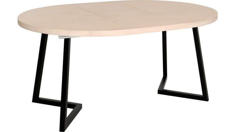 Spisebord Brisjö inkl 2 Tillegg Ø120 - 200 cm - Hvitpigmentert - Møbler - Bord - Spisebord & kjøkkenbord