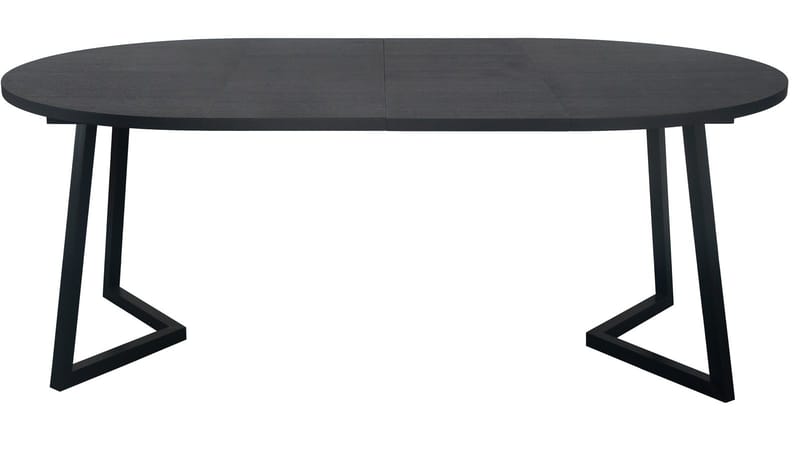 Spisebord Brisjö inkl 2 Tillegg Ø120 - 200 cm - Svart - Møbler - Bord - Spisebord & kjøkkenbord