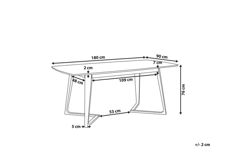 Spisebord Bruray 180 cm - Mørkt Tre - Spisebord & kjøkkenbord