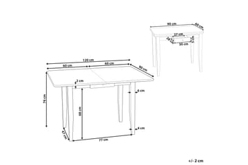 Spisebord Burgos Forlengbart 90-120x60 cm - Lysebrun - Møbler - Bord - Spisebord & kjøkkenbord