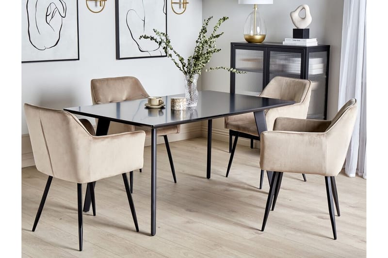 Spisebord Cavallino 90x150 cm - Svart - Møbler - Bord - Spisebord & kjøkkenbord