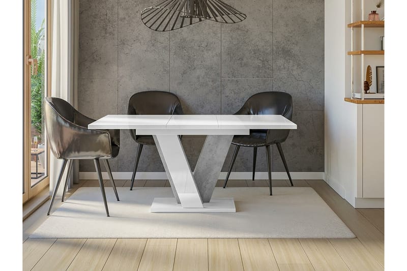 Spisebord Denogal 90 cm - Grå - Spisebord & kjøkkenbord
