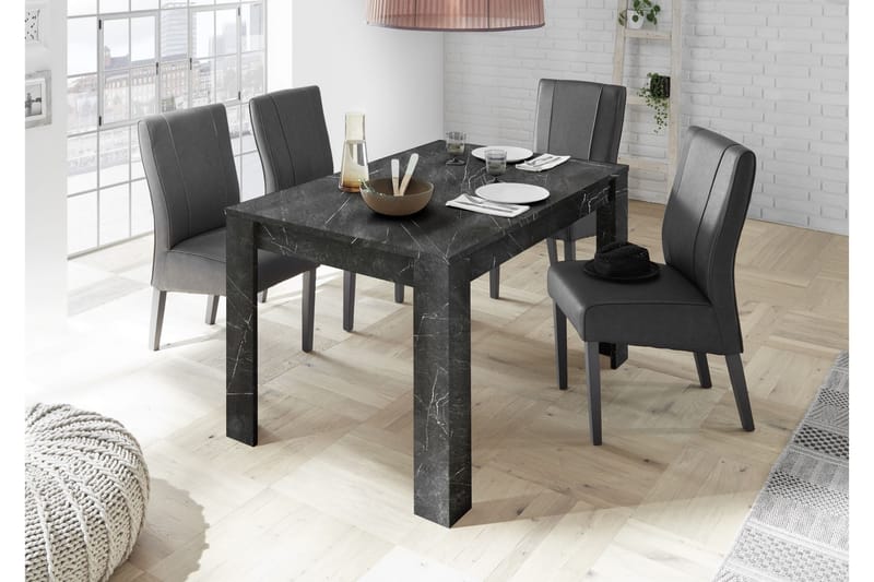 Spisebord Ghiaccio Forlengningsbart 137 cm - Svart Marmor - Spisebord & kjøkkenbord