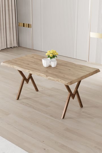 Spisebord Hanah Home Akort (130 x 73 x 80 cm) Atlantisk furu brun - Møbler - Bord - Spisebord & kjøkkenbord