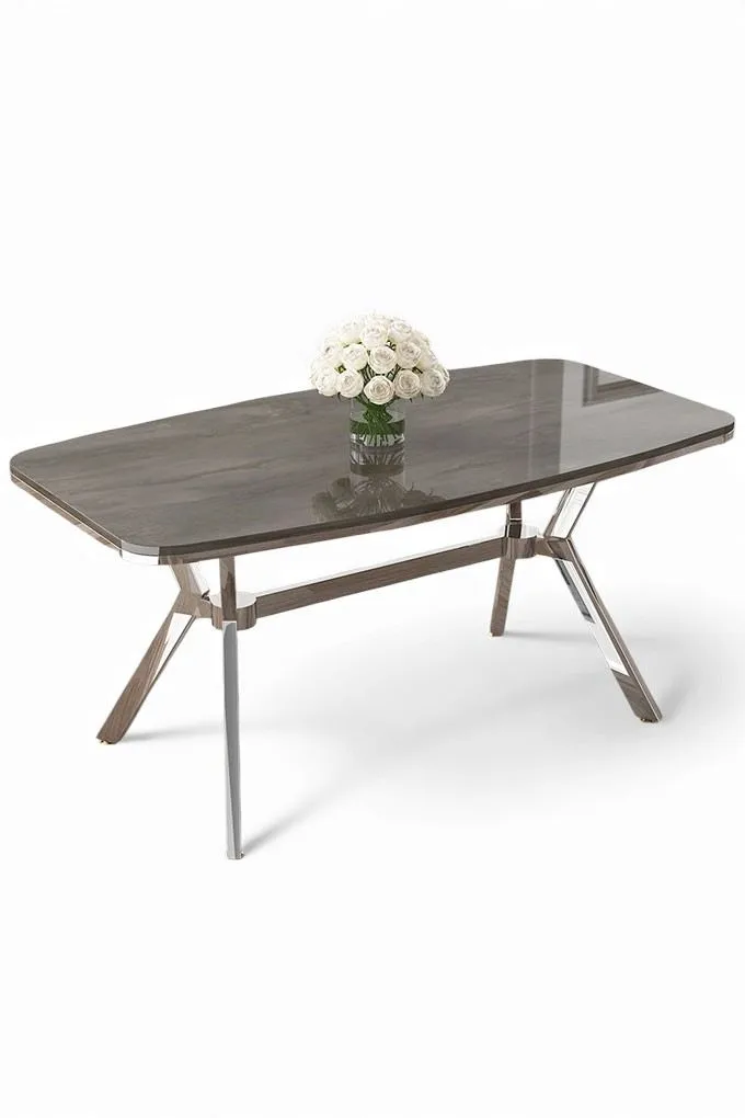 Spisebord Hanah Home Esla (160 x 75 x 90 cm) Antrasitt krom