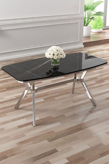 Spisebord Hanah Home Esla (160 x 75 x 90 cm) Svart marmor krom - Møbler - Bord - Spisebord & kjøkkenbord