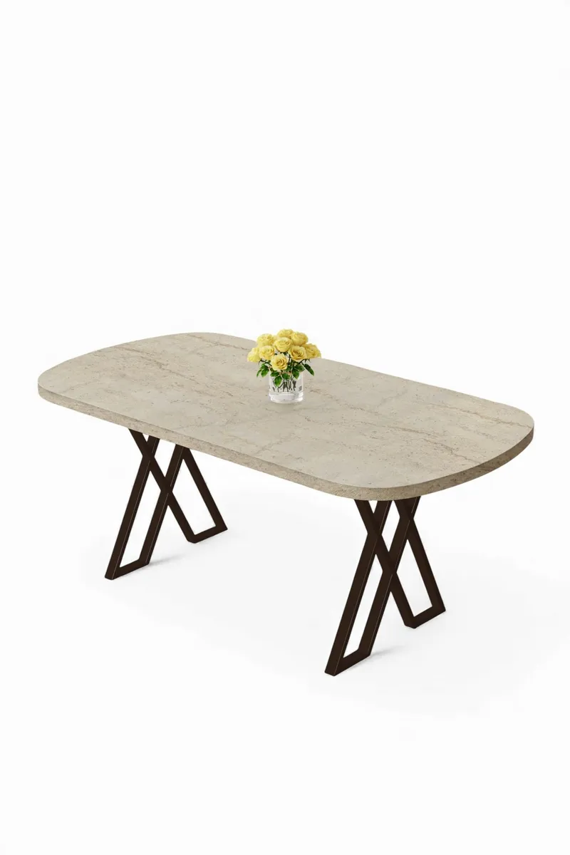 Spisebord Hanah Home Kaye (168 x 76 x 90 cm) Travertin brun