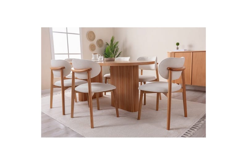 Spisebord Karela Bøk - Mellomfarget tre - Møbler - Bord - Spisebord & kjøkkenbord