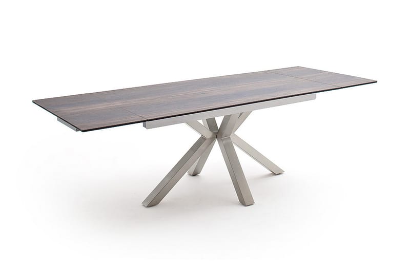 Spisebord Kariwa 160 cm - Glass / sølv - Spisebord & kjøkkenbord