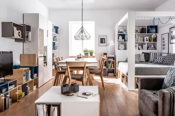 4You Rektangulært Spisebord 200x100 cm i Tre med Skuffer - Hvit - Møbler - Bord - Spisebord & kjøkkenbord