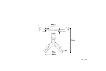 Akron Spisebord 100 cm - Hvit - Møbler - Bord - Spisebord & kjøkkenbord