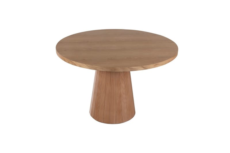 Albero Rundt Spisebord 100 cm med Tre- og Eikutseende - Lysebrun - Møbler - Bord - Spisebord & kjøkkenbord