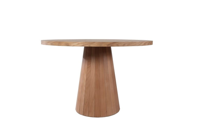Albero Rundt Spisebord 100 cm med Tre- og Eikutseende - Lysebrun - Møbler - Bord - Spisebord & kjøkkenbord
