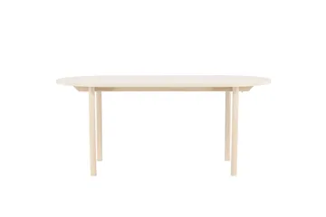 Andy Ovalt Spisebord 180 cm med Tre- og Eikutseende - Hvit - Møbler - Bord - Spisebord & kjøkkenbord