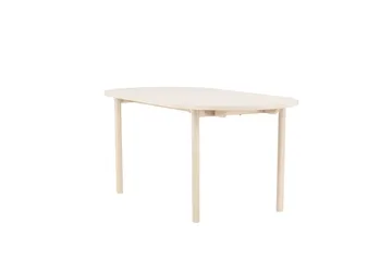 Andy Ovalt Spisebord 180 cm med Tre- og Eikutseende - Hvit - Møbler - Bord - Spisebord & kjøkkenbord