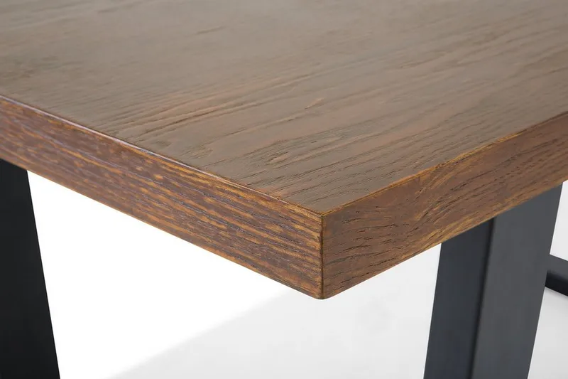 Austin Rektangulært Spisebord 160 cm i Tre med Valnøtt- og Metalllook - Brun - Møbler - Bord - Spisebord & kjøkkenbord