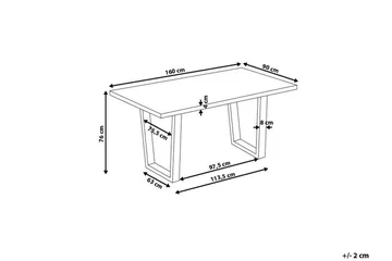 Austin Spisebord 160 cm - Brun - Møbler - Bord - Spisebord & kjøkkenbord