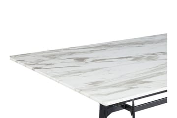 Ballina Spisebord 160 cm - Hvit / Svart - Møbler - Bord - Spisebord & kjøkkenbord
