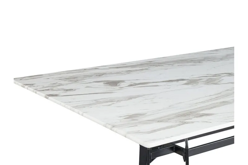 Ballina Spisebord 160 cm - Hvit / Svart - Møbler - Bord - Spisebord & kjøkkenbord