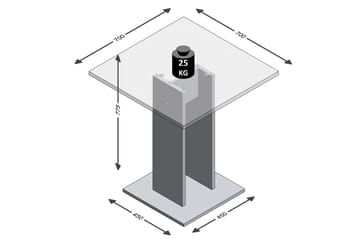 Bandol Spisebord 70 cm - Hvit - Møbler - Bord - Spisebord & kjøkkenbord