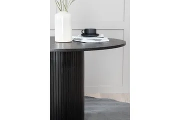 Bianca Rundt Spisebord 110 cm med Tre- og Valnøttutseende - Svart - Møbler - Bord - Spisebord & kjøkkenbord