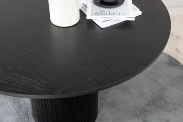 Bianca Rundt Spisebord 110 cm med Tre- og Valnøttutseende - Svart - Møbler - Bord - Spisebord & kjøkkenbord